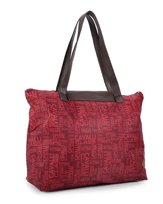 Cavalli Class by Roberto Cavalli Monogram Print Tote in Red Lyst UK