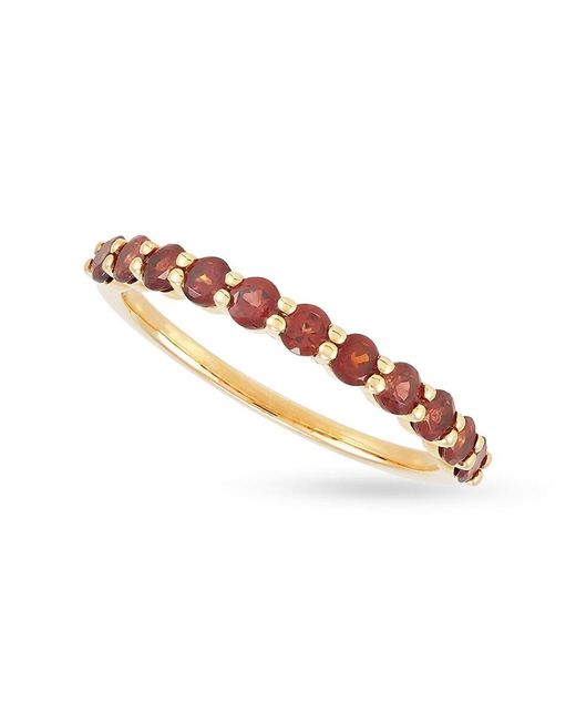 Saks Fifth Avenue Multicolor 14k Yellow Gold & Garnet Band Ring