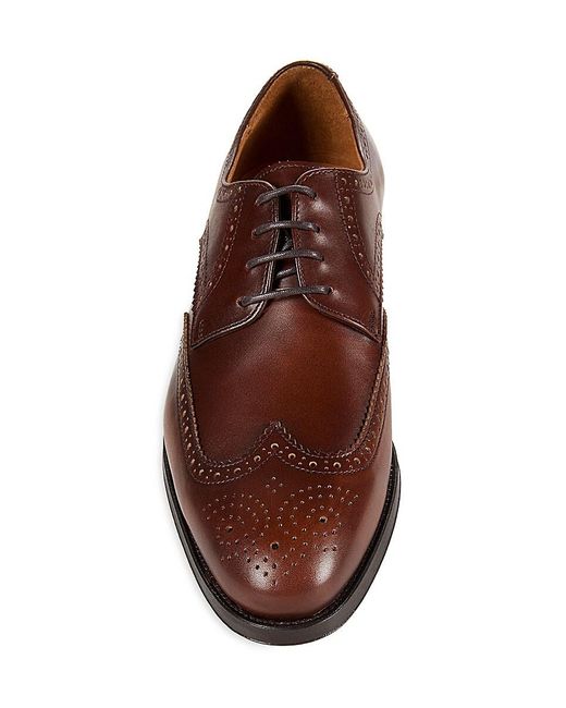 Saks Fifth Avenue Brown Timothy Leather Brogues for men
