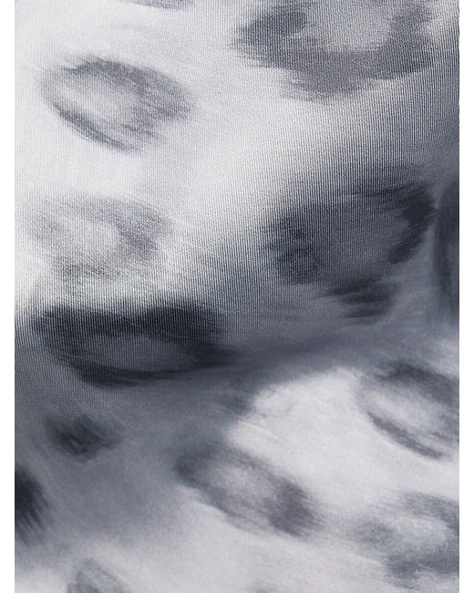 St. John Gray Collection Line Leopard-Print Satin Dress