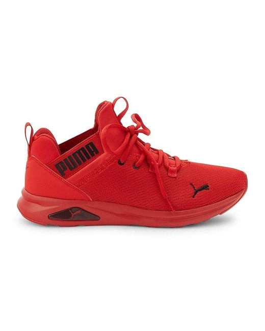 PUMA Enzo 2 Uncaged Logo Sneakers in Red for Men | Lyst