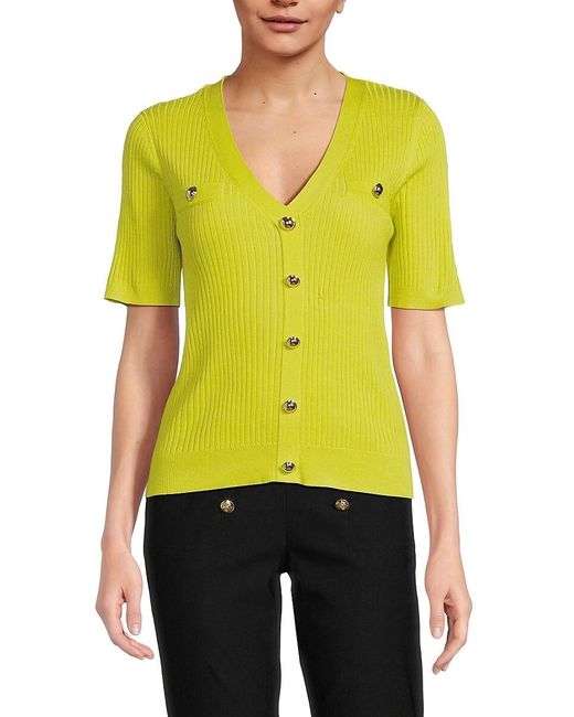 Nanette Lepore Yellow 'Elbow Sleeve Sweater