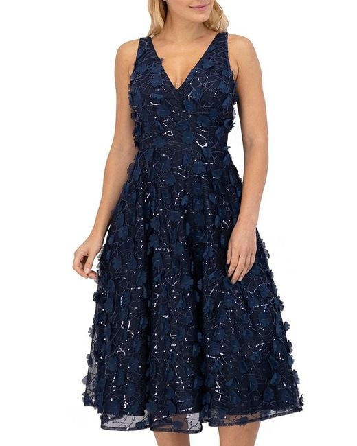 Flare Dress Eliza J Navy Dress Discount Midi Length Formal Dresses Top Sale  Time To Fly