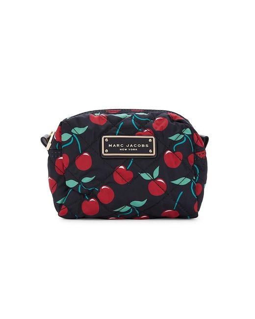 Marc Jacobs Black Large Print Quilted Cosmetic Bag