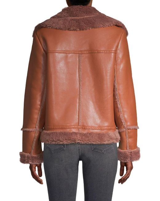 bagatelle textured faux fur jacket