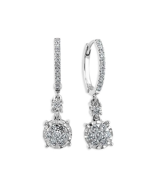 Effy 14k White Gold & 0.74 Tcw Diamond Drop Earrings