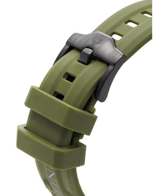 Philipp Plein Green Wildcat Ip Stainless Steel Case, Silicone Strap Chronograph Watch/40Mm for men