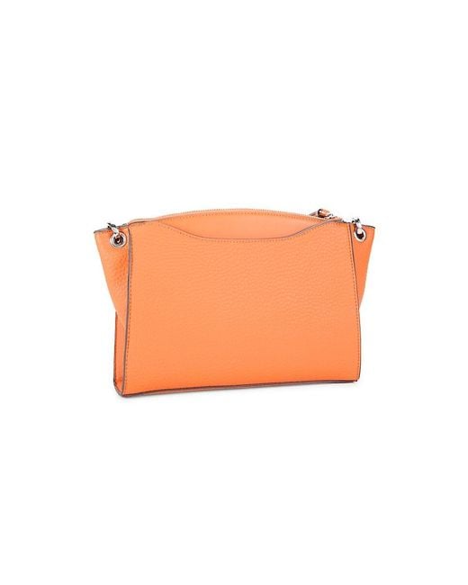 Calvin Klein Brown Garnet Textured Crossbody Bag