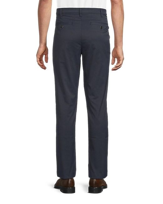 Karl Lagerfeld Blue Performance Flat-Front Golf Pants for men