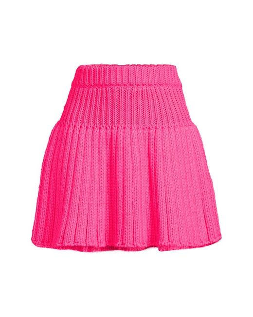 RED Valentino Pink Wool & Mohair Knit Mini Skirt