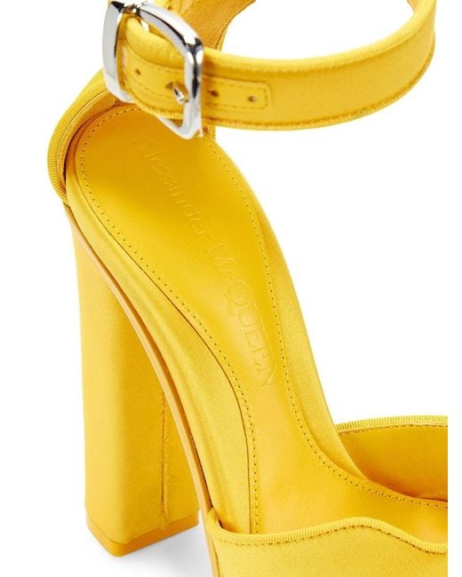 Alexander McQueen Yellow Ankle Loop Sandals