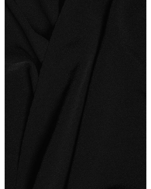 Helmut Lang Black Ruched & Draped Mini Skirt