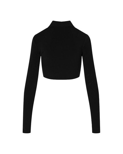 Ambush Black Zip Up Crop Top