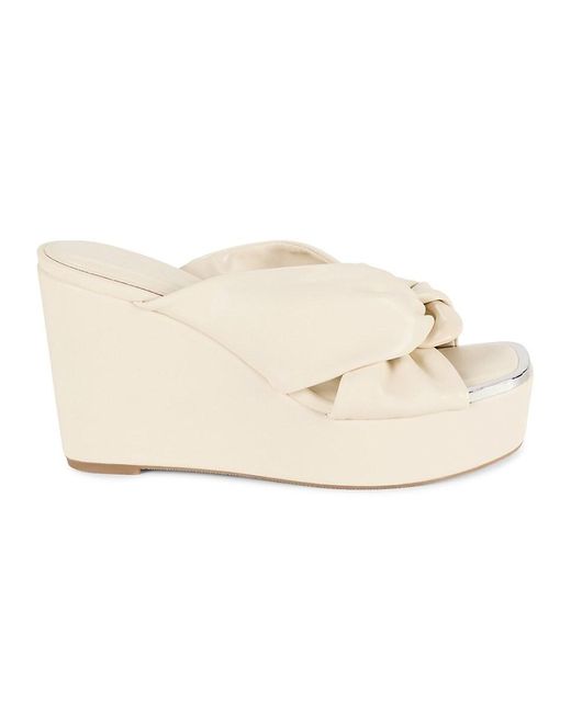 DKNY Natural Maryn Twist Wedge Sandals