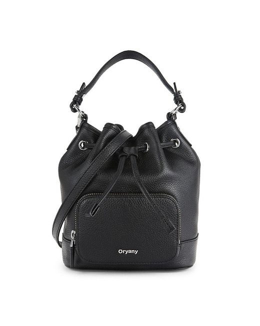 orYANY Black Leese Leather Bucket Bag