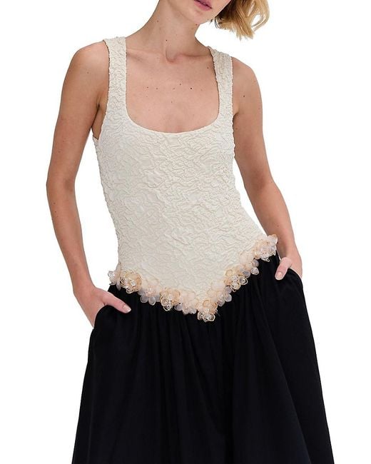 PATBO Black Papillon Jacquard Midi-Dress