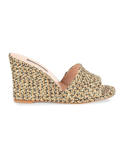 SJP by Sarah Jessica Parker Natural Kit Raffia Wedge Mules