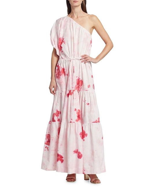 SWF Pink Asymmetric Cotton Maxi Dress