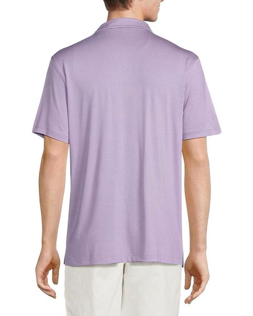 Tailorbyrd Purple Solid Performance Polo for men