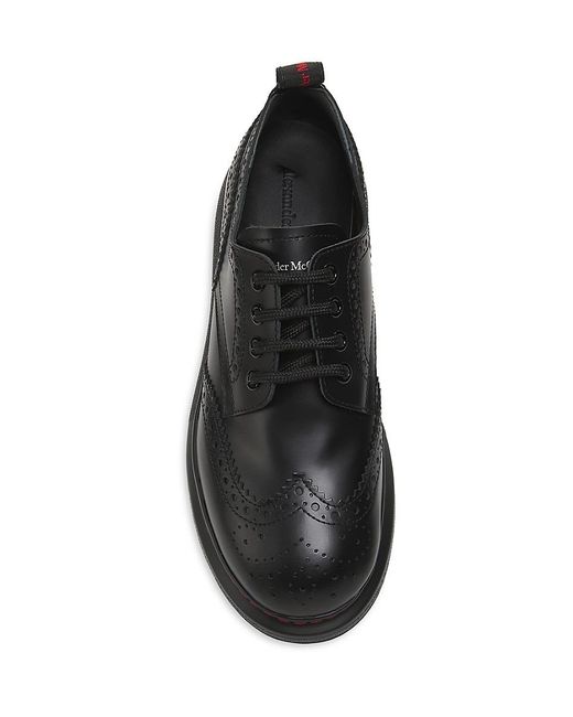 Alexander McQueen Black 40Mm Leather Brogues