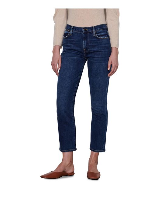 FRAME Denim Le High Midrise Straight Jeans in Blue Lyst