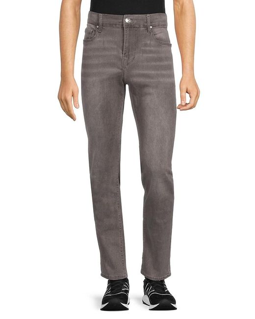 True Religion Gray Rocco Relaxed Skinny Fit High Rise Jeans for men