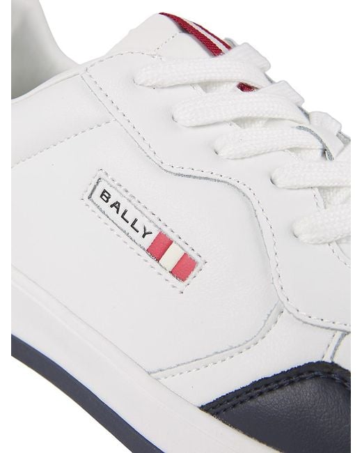 Bally White 40Mm Logo Patch Low-Top Sneakers for men