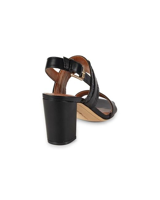 Tommy Hilfiger Black Sylvier 75Mm Block Heel Sandals