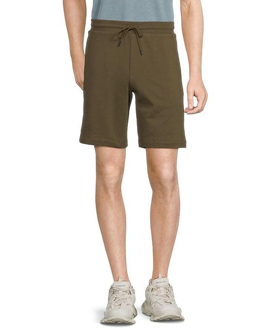 Theory Green Essential Solid Sweatshorts for men