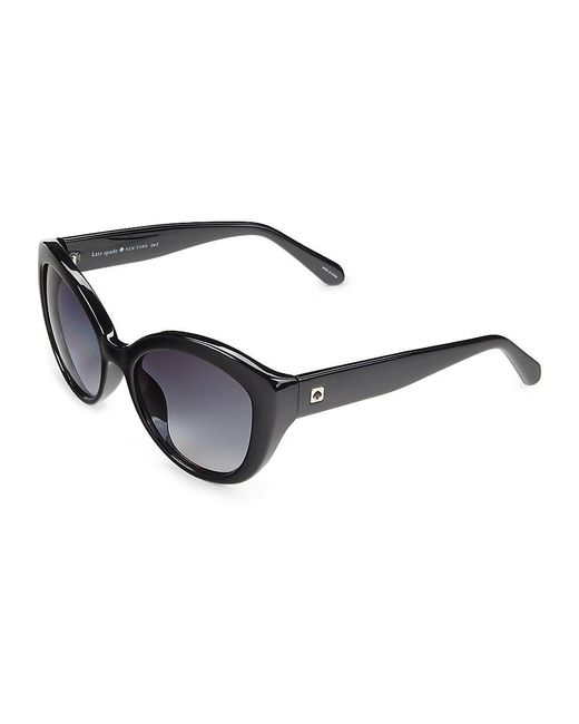 Kate Spade Black Sherrie 55Mm Cat Eye Sunglasses
