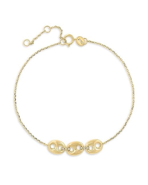Effy Metallic 14K & 0.02 Tcw Diamond Bracelet