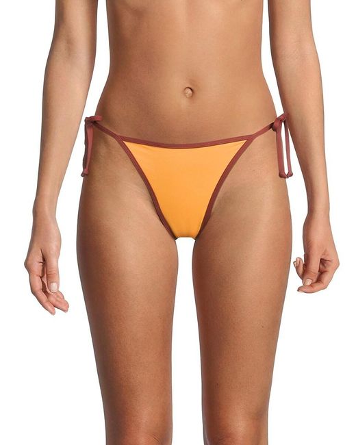 WeWoreWhat Orange Tie Bikini Bottom