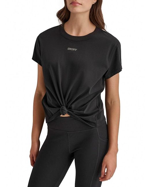 DKNY Black Logo Cotton T-Shirt