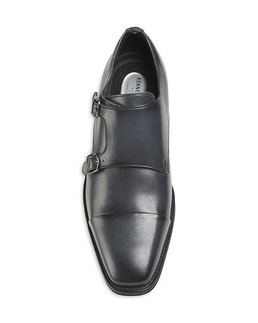 Kenneth Cole Black Charles 25Mm Leather Dress Shoes for men