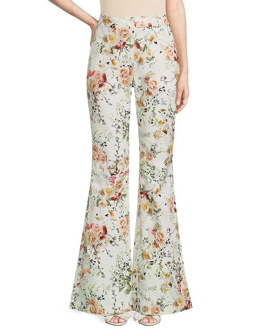 Adam Lippes Multicolor Kennedy Floral Bootcut Pants