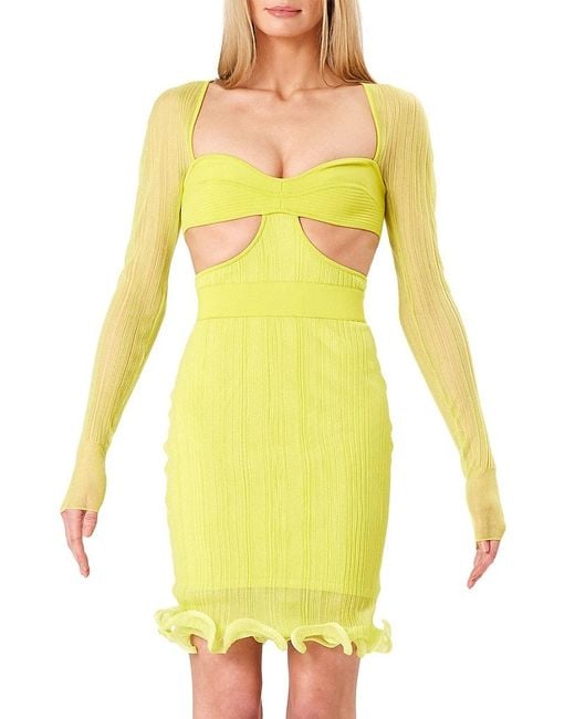Herve leger yellow clearance dress