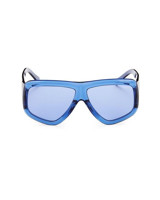 Emilio Pucci Blue 61mm Biker Sunglasses