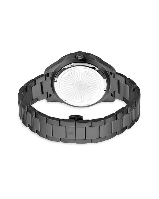 Roberto Cavalli 44mm Black Stainless Steel Bracelet Watch for men