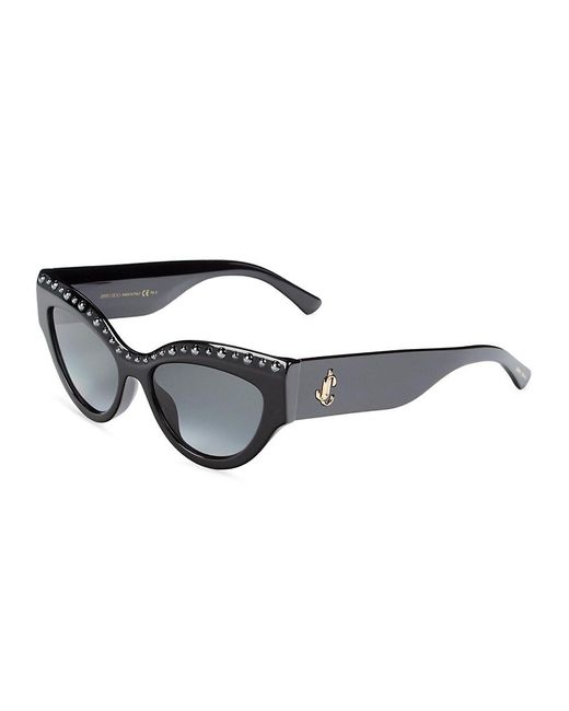 Jimmy Choo Black Sonja 55mm Cat Eye Sunglasses