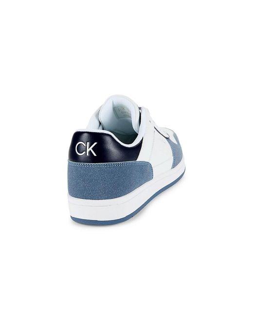 Calvin Klein Blue Colorblock Platform Sneakers for men