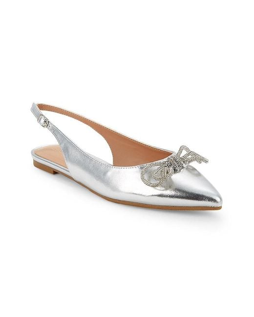 BCBGeneration White Kristin Slingback Flats