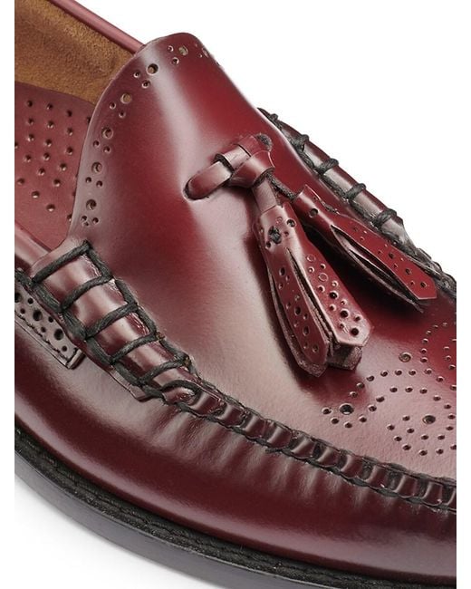 G.H.BASS Brown Larkin Tassel Brogue Loafers for men