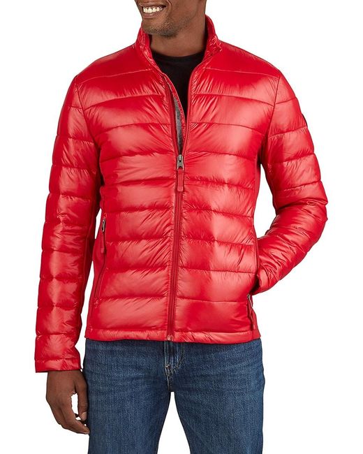 Guess Packable Puffer Jacket in Red for Men | Lyst UK
