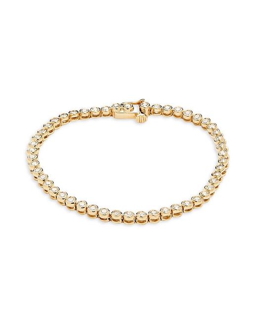 Saks Fifth Avenue Metallic 14k Yellow Gold & 2 Tcw Diamond Tennis Bracelet
