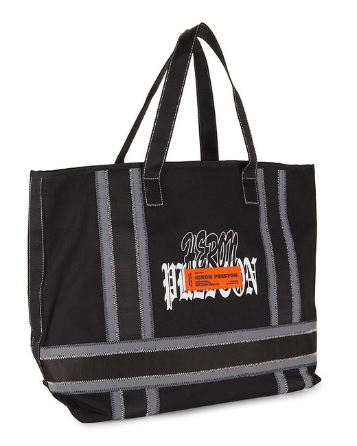 Heron Preston Black Logo Cotton Tote for men