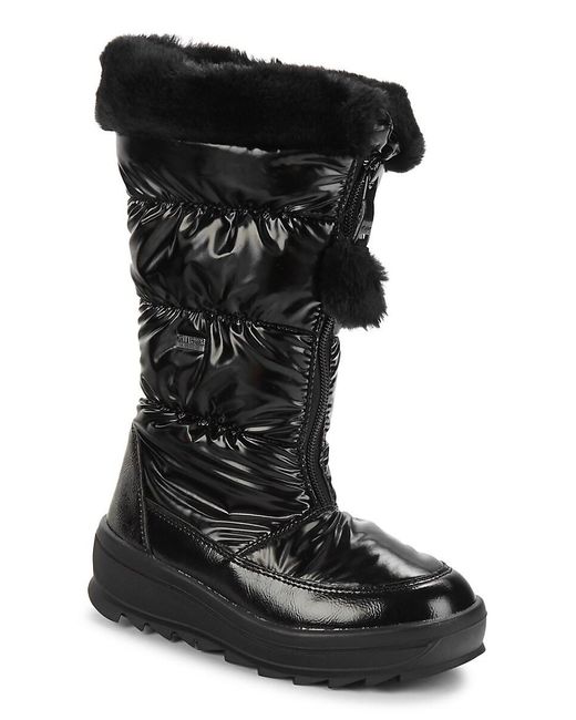 Pajar Black Kid's toboggan Faux Fur Waterproof Boots