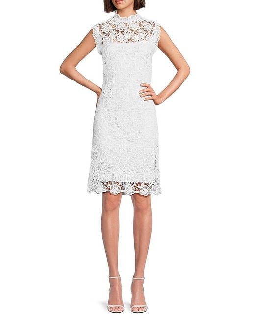 Nanette Lepore White Floral Lace Dress