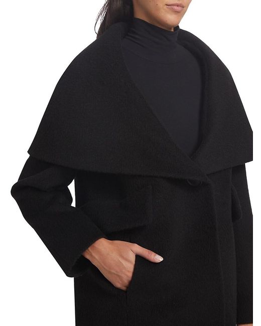Mercer Collective Black Lori Cape-Hood Cocoon Coat