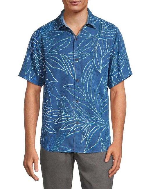 Tommy Bahama Blue 'Casa Grande Silk Blend Shirt for men