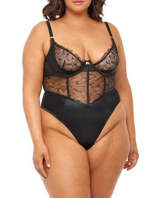 Oh La La Cheri White Plus Carmella Lace Teddy